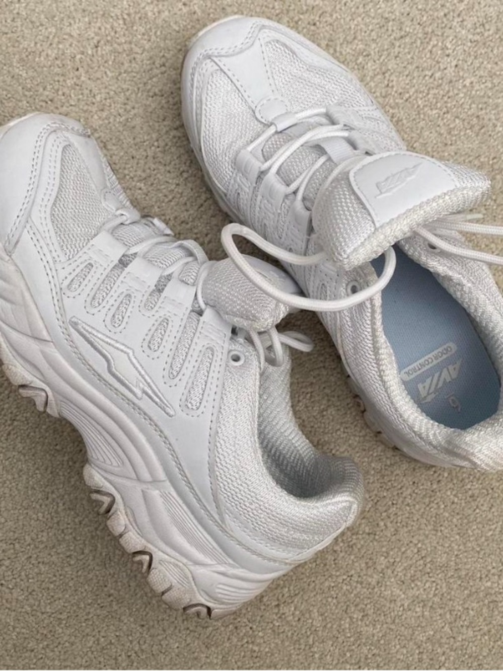 All-White Platform Athletic Sneakers - Chunky Dad Trainer